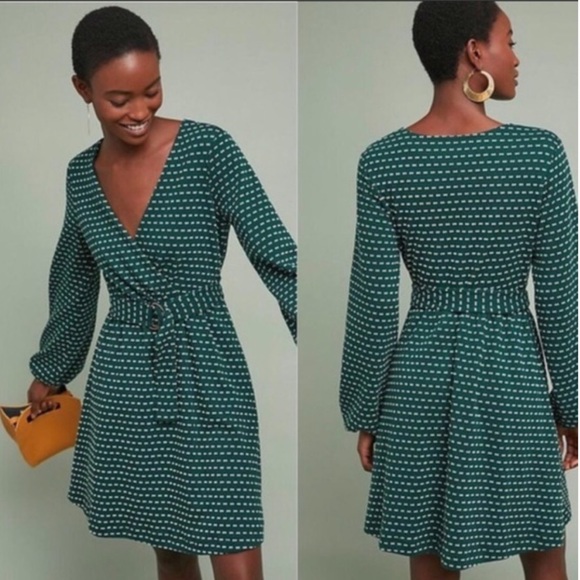 Anthropologie Dresses & Skirts - MAEVE x Anthropologie Malta green knit stretch dress slimming large